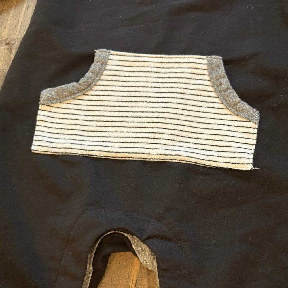 Miki Miette Bailey Long Sleeve Striped Pocket Romper Miki Miette sz 3m - Picture 4 of 7